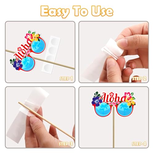 30PCS Hawaiian Photo Booth Props for Summer Parties