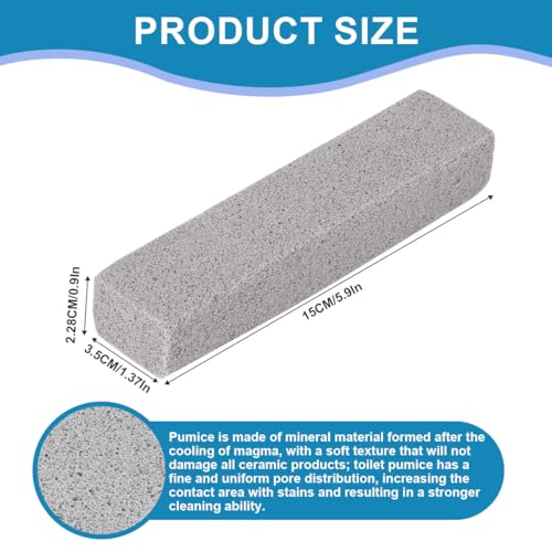 Herda 10 Pack Pumice Stones with Gloves for Toilet, Bathtub, Grill & Pool Cleaning