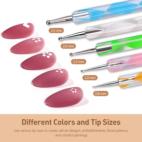 Kootinn Ball Stylus Dotting Tool Set for Clay Sculpting and Nail Art