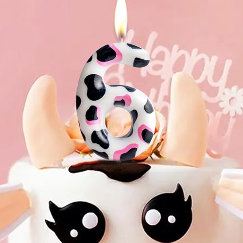 Cow Theme 5th Birthday Candle - Eco-Friendly, Long Lasting Design