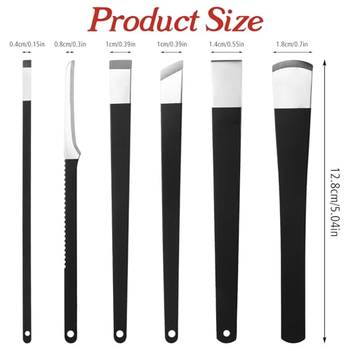 JJUNW 6-Piece Professional Pedicure Knife Set & Foot Callus Remover with Storage Box