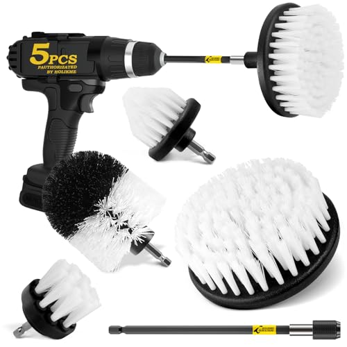Holikme 5-Pack Drill Brush Set for Deep Cleaning - Nylon Scrub Brushes