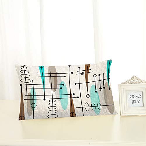 Mid-Century Modern Decorative Throw Pillow Cover – 20x12 Inches
