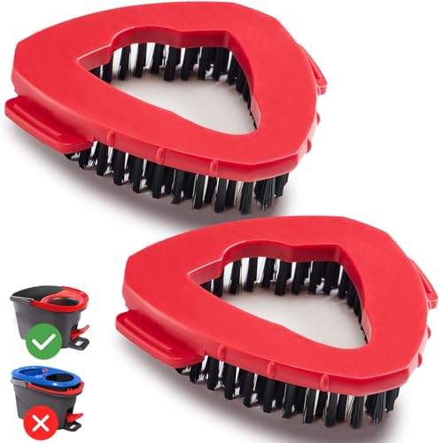 2-Pack Spin Mop Replacement Scrub Brush Head for O-Cedar EasyWring