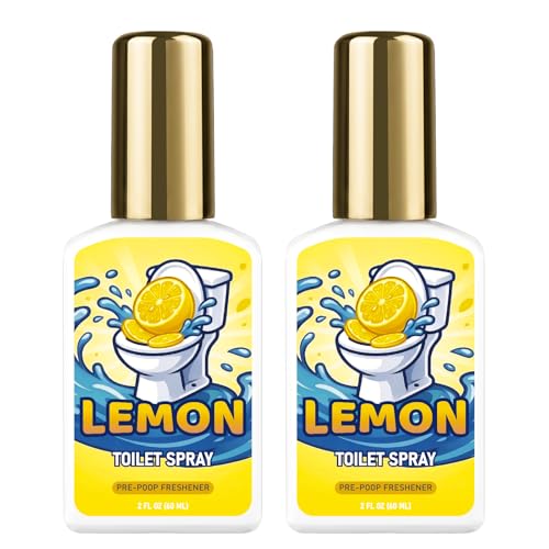 Aqua Blance Toilet Spray for Poop, Lemon Odor Eliminator 2 Fl Oz (Pack of 2)