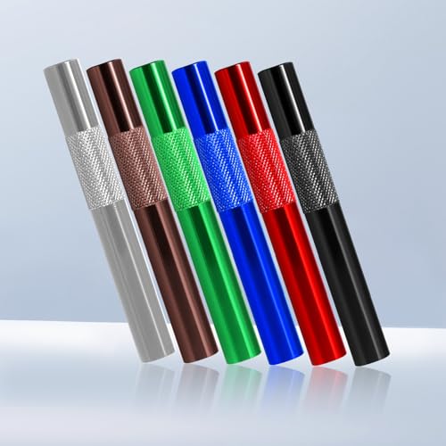 Reusable Stainless Steel Metal Drinking Straws 6-Pack Eco-Friendly Durable