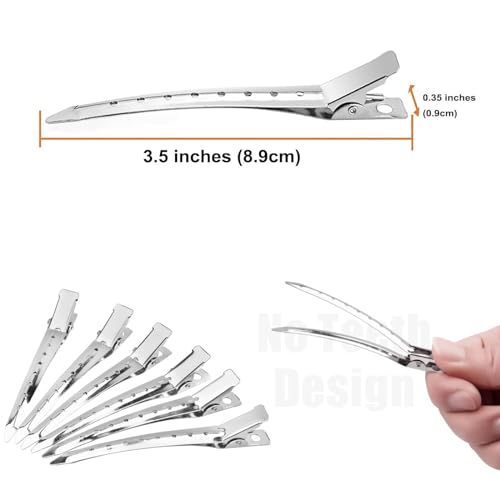 MtnLaur 24Pcs Metal Duck Bill Hair Clips for Styling and Sectioning