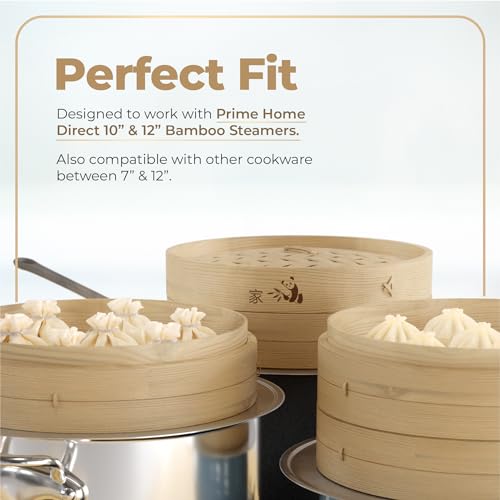 Prime Home Direct Stainless Steel Steamer Ring for Bamboo Baskets