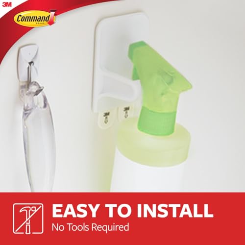 Command Spray Bottle Holders - 2 Pack with 6 Strips | Damage-Free Wall Mount