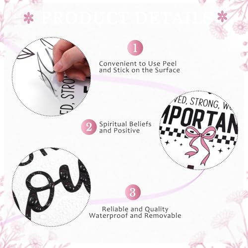 Elegant Inspirational Vinyl Wall Decals - 9 Pcs Peel & Stick