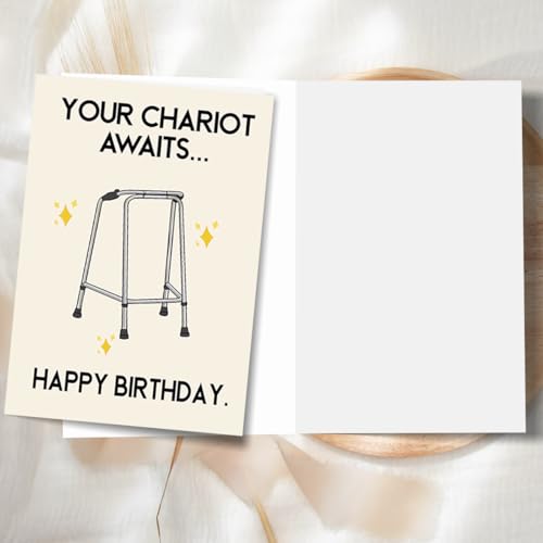 Funny Birthday Card for Men and Women - 5.3x8 Inch, Recycled Cardstock