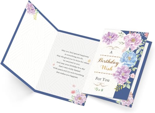 Happy Birthday Greeting Card for Her - AS 264 Luxury Linen Cardstock