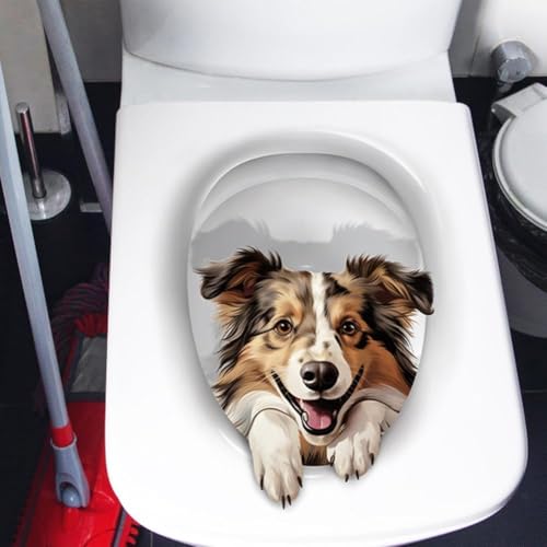 3D Squirrel Toilet Lid Decal - Waterproof Vinyl Bathroom Wall Sticker
