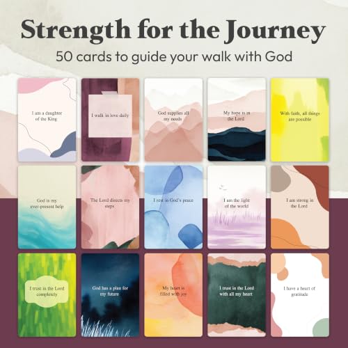Biblical Affirmations for Women - 50 Daily Scripture Cards with Stand
