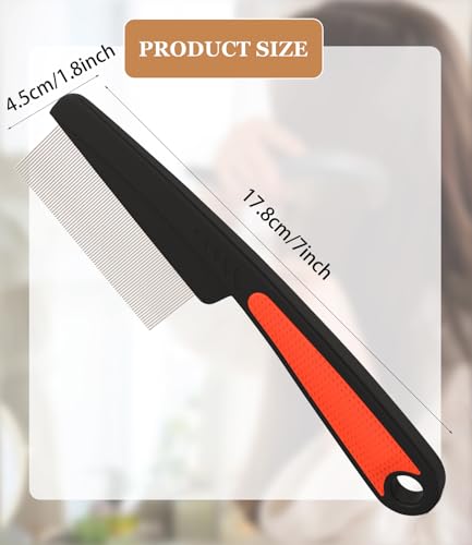 EHBELIF Dandruff Removal Comb, 0.5mm Stainless Steel Fine Tooth Scalp Detox