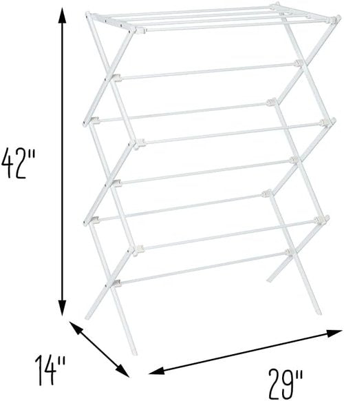 Honey-Can-Do Collapsible Laundry Drying Rack - Portable & Space-Saving Metal Clothes Dryer | Ideal for Indoor/Outdoor Use, White