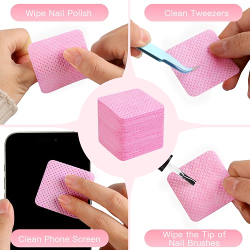 Lint Free Nail Wipes and Pump Dispenser Bottle for Gel Polish Remover