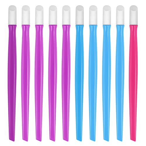 COOLOOK Rubber Nail Cuticle Pusher - 10 Pack Plastic Manicure Tools