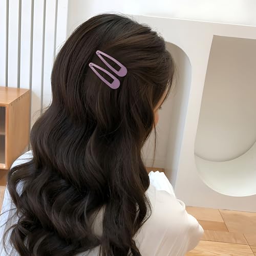 Cptots 48 Pcs Small Metal Snap Hair Clips Water Drop Barrettes for Women