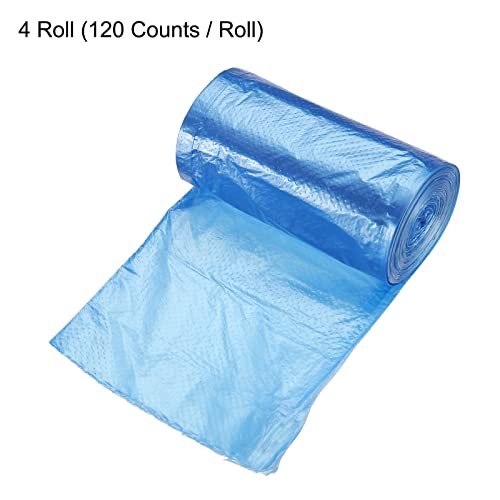 MECCANIXITY Blue Small Trash Bags 0.5 Gallon for Desktop Cans - 120 Count