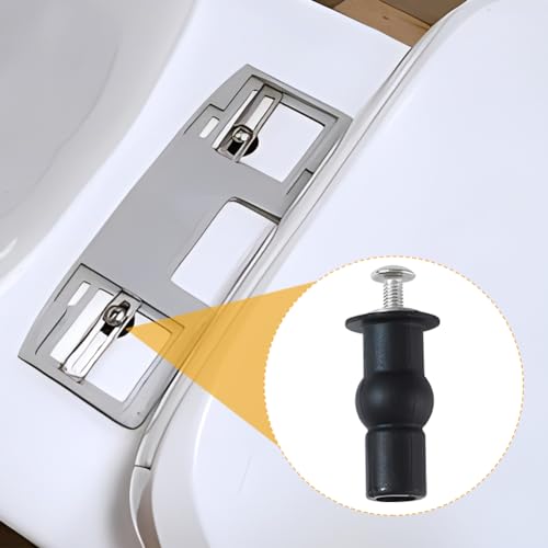 Toilet Seat Fixing Kit - 4pcs Rubber Bolt & Nut Set for Standard Toilets