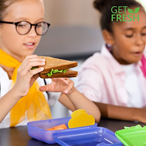 GET FRESH Mini Ice Packs for Kids Lunch Boxes - 4-Pack Cute Dog Design