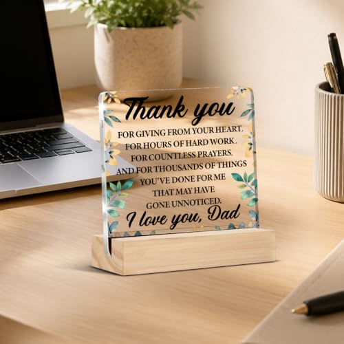Dad Appreciation Acrylic Sign - Meaningful Keepsake Gift