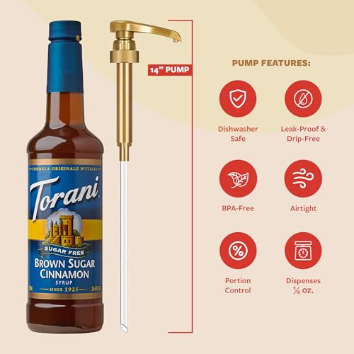 Torani Syrup Pump Dispenser 4-Pack for 750 mL Bottles