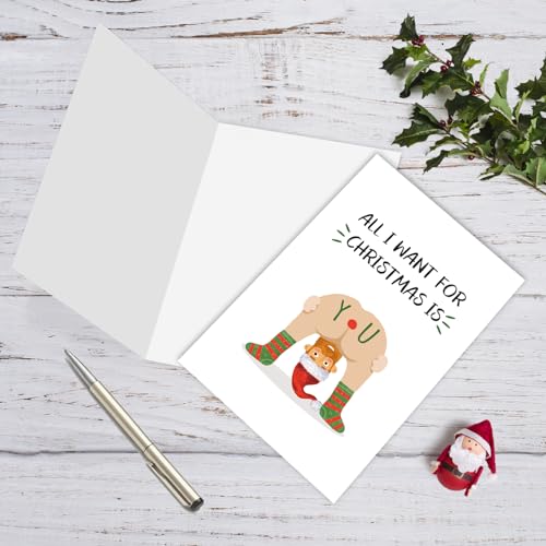 Naughty Christmas Card for Husband Boyfriend - Sexy Holiday Greeting