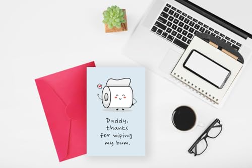 Funny First Father's Day Card for New Dad | Blank Inside