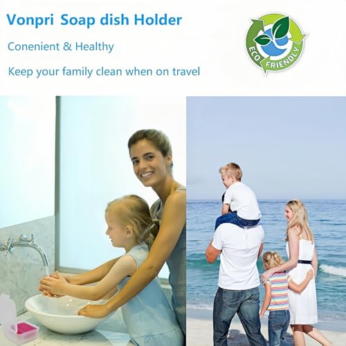 Portable Travel Soap Dish with Bar Soap Saver Pad - vonpri