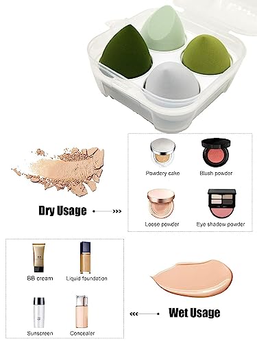 Splendorflying 3-Piece Makeup Sponge Set for Foundation and Concealer