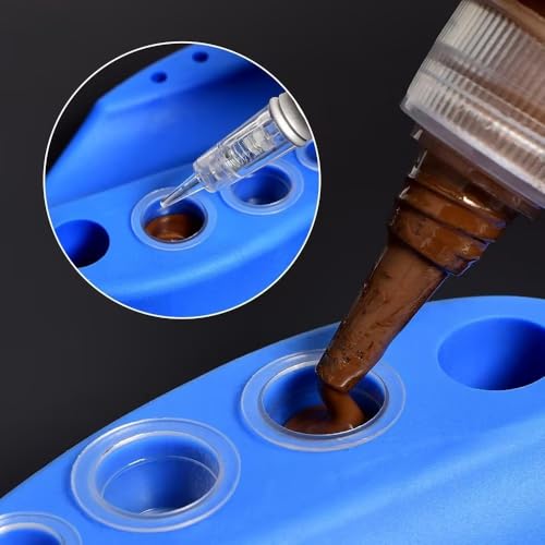 Transparent Plastic Tattoo Ink Caps 100 Pcs Pigment Cups for Microblading