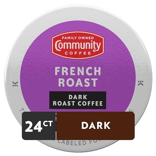 Community Coffee French Roast Extra Dark Coffee Pods 24 Count - Keurig Compatible