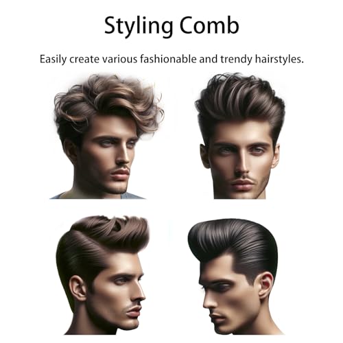 Kootinn 3pcs Wide-Tooth Hair Comb Set - Plastic Afro Pick & Styling Brush