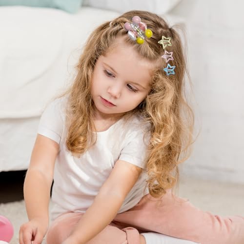 NEBORASTEP Hair Clips for Girls - Colorful Snap Barrettes Set for Kids