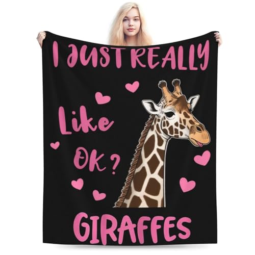 Giraffe Throw Blanket - Soft Plush Fleece 40"x50" for Cozy Comfort