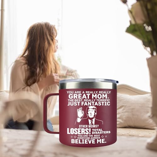 Likeny 14oz Insulated Coffee Mug - Mother's Day Gift for Mom