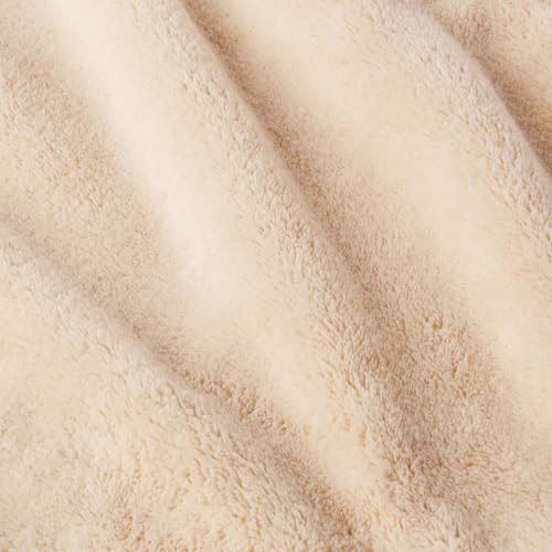 Amazon Basics Microfiber Hair Towel Wrap 2-Pack - Quick Dry, Grey/Beige, Elastic Closure