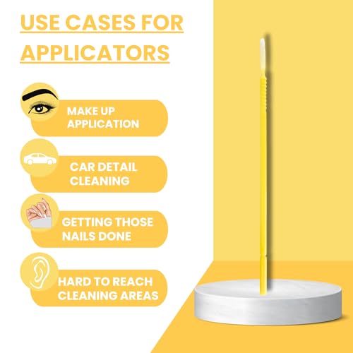 Genco Dental Disposable Micro Applicator Brushes for Eyelash Extensions, 100 Pack