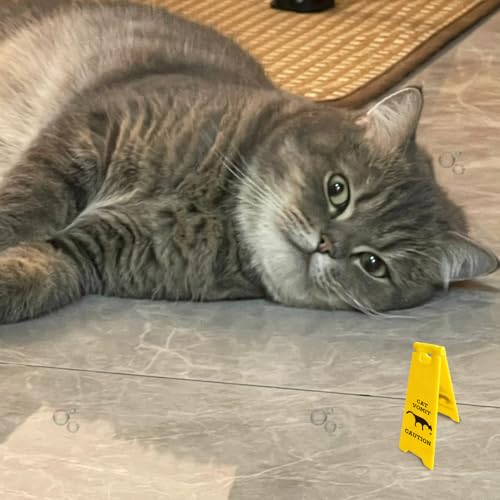 Cat Vomit Warning Sign - Humorous Gift for Cat Lovers