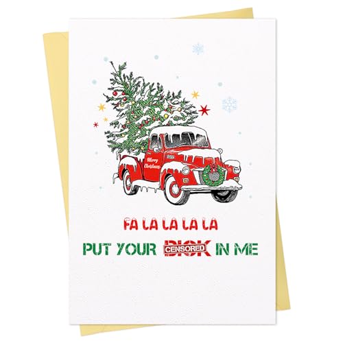 Funny Christmas Card for Boyfriend - Humorous Holiday Card with Envelope
