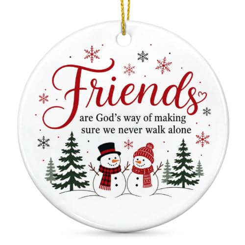 Christmas Ornament - Friendship Gifts for Women - Ceramic Holiday Decor