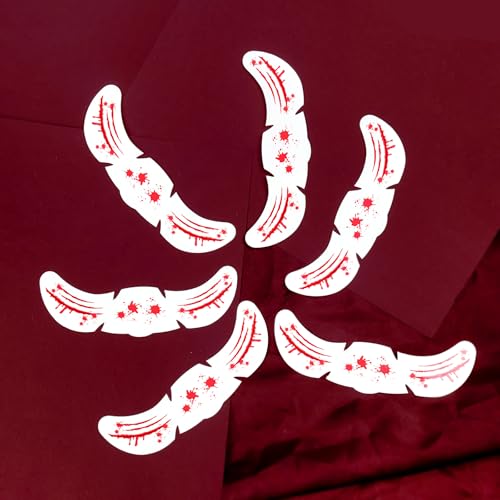 SARATA Halloween Wound Simulation Face Tattoo Stickers - 6 Sheets Realistic Scars and Cuts