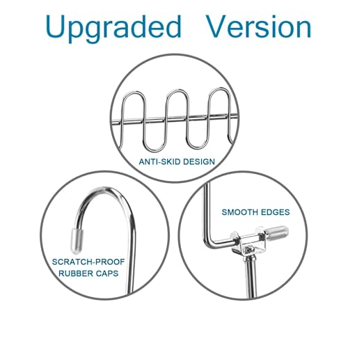 Chicwe 4 Pack S-Type Stainless Steel Space Saving Closet Hangers