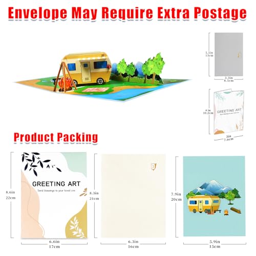 3D Camping RV Pop Up Card for Birthday, Father's Day, Anniversary