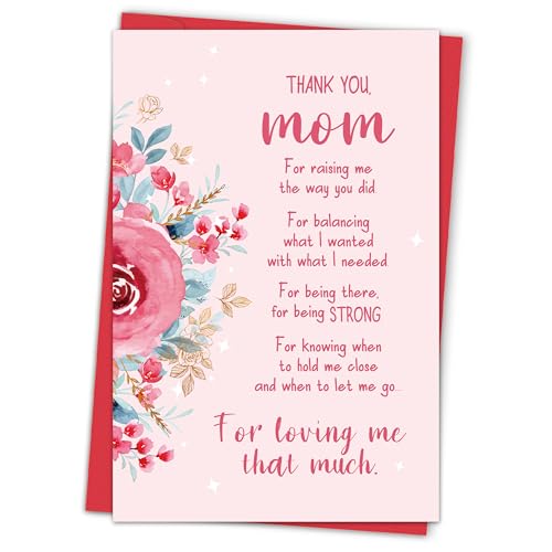 Heartfelt Mother's Day Card for Stepmom & Mom - Blush Roses