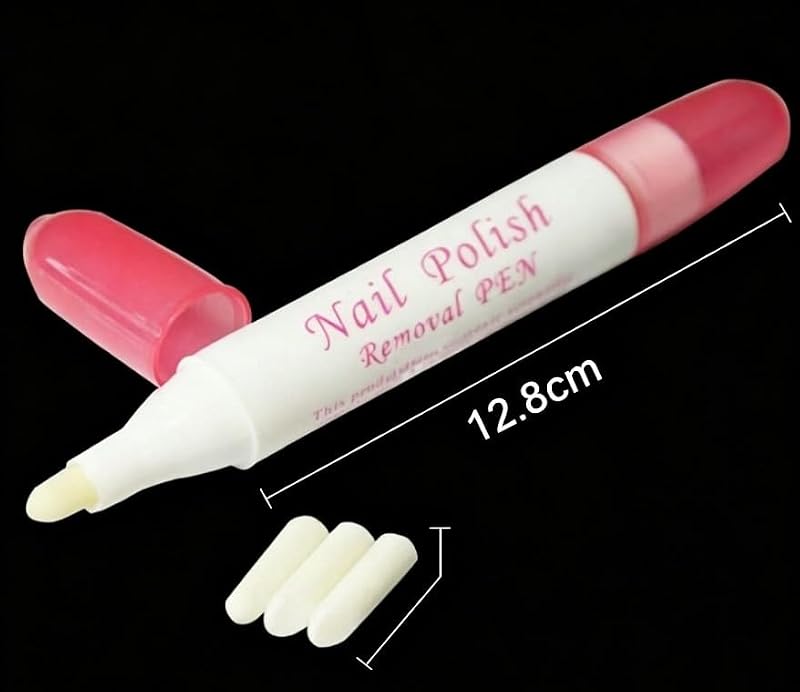 ZLmoue Nail Polish Corrector Pen with 3 Replaceable Tips for Manicure Cleanup
