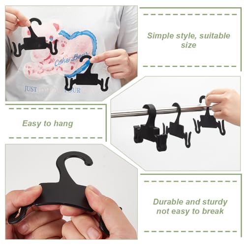10Pcs Black Plastic Sandal Hangers - Durable Shoe Hooks for Flip Flops