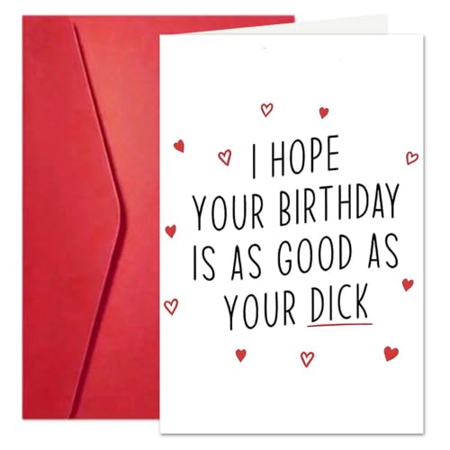 Funny Naughty Birthday Card for Him - Humorous Gifts for Husband & Boyfriend